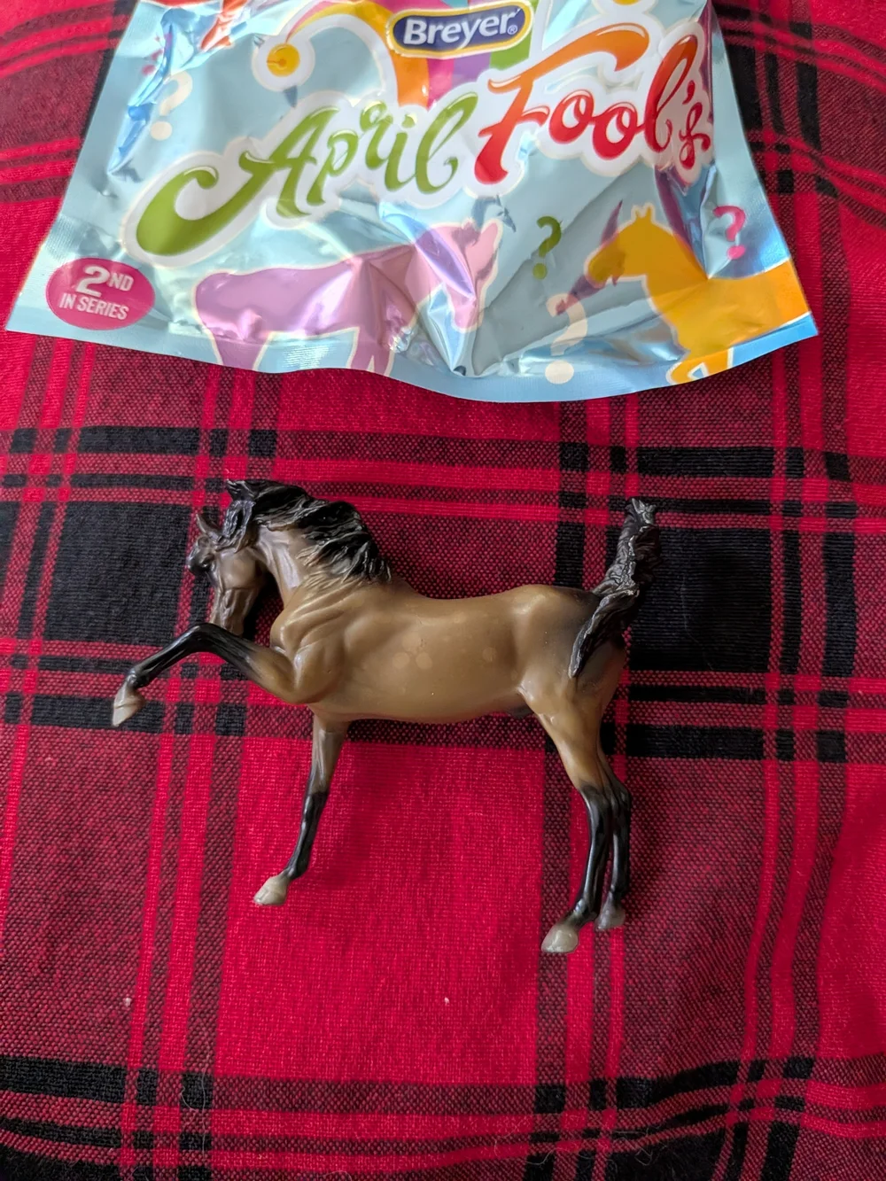 Breyer Brown and Black April Fool's Toy Horse Figurine